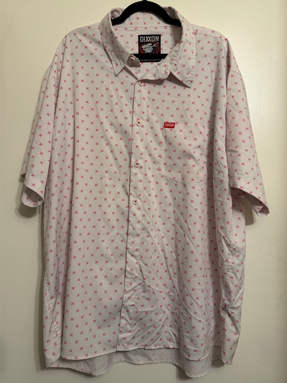 Dixxon Red Finney Party Shirt in White